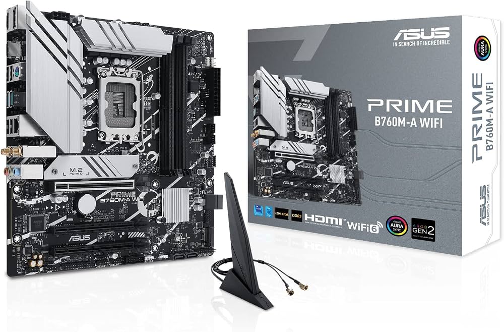 Asus Prime B760M-A WiFi LGA 1700 Intel mATX Gaming Motherboard